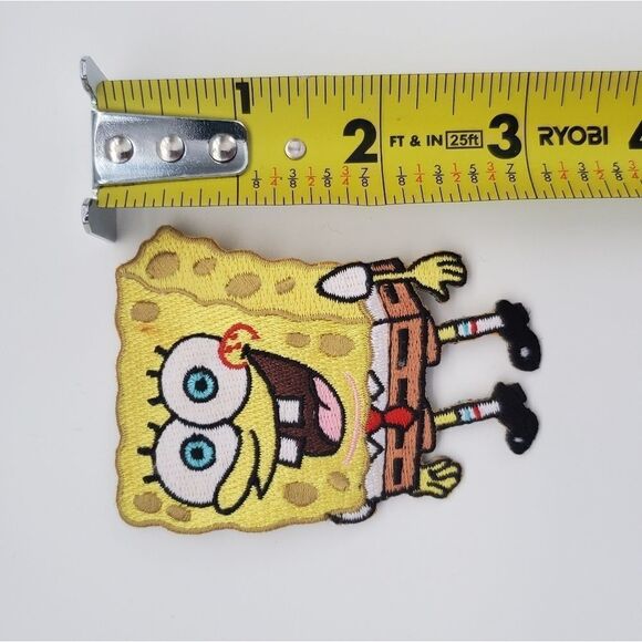 New Vintage Y2K Spongebob Squarepants Iron On Embroidered Patch Nickelodeon - Picture 4 of 4